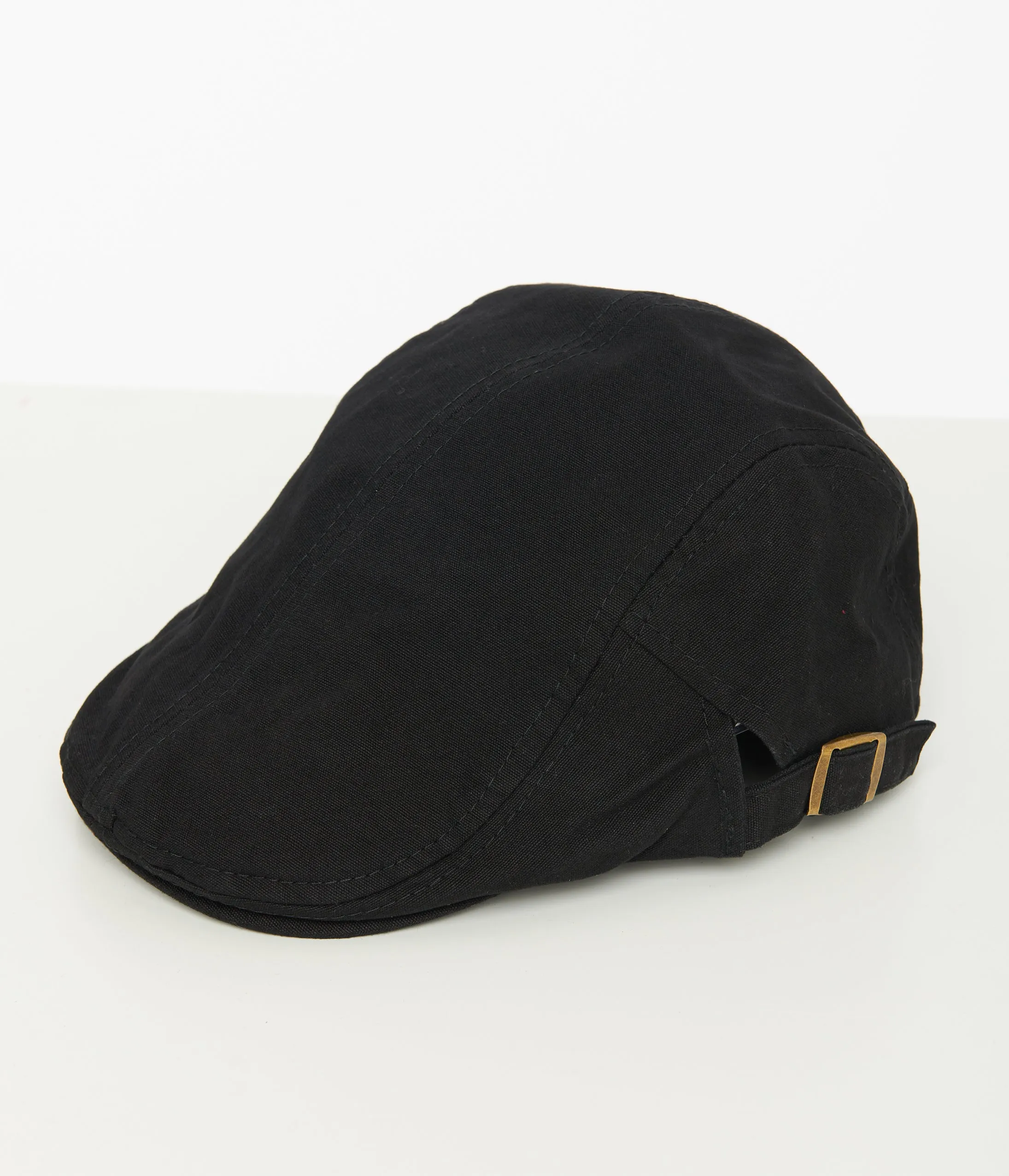 1930s Black Cotton Ivy Newsboy Cap