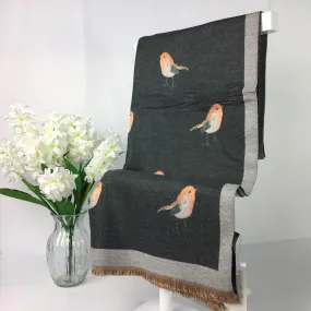 209- Robins Scarf- Dark Grey