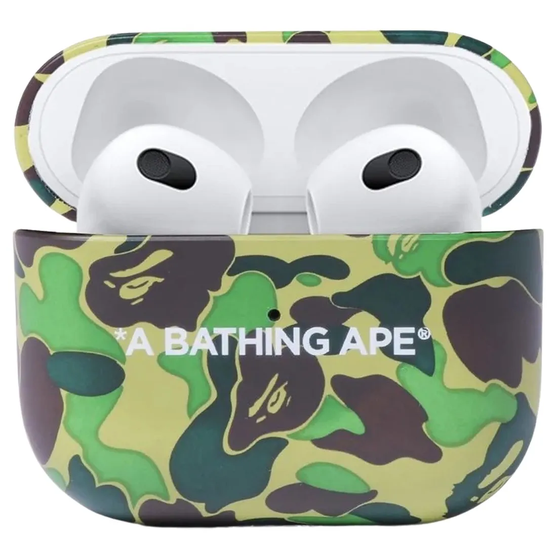 A Bathing Ape ABC Camo Airpods Case (green)