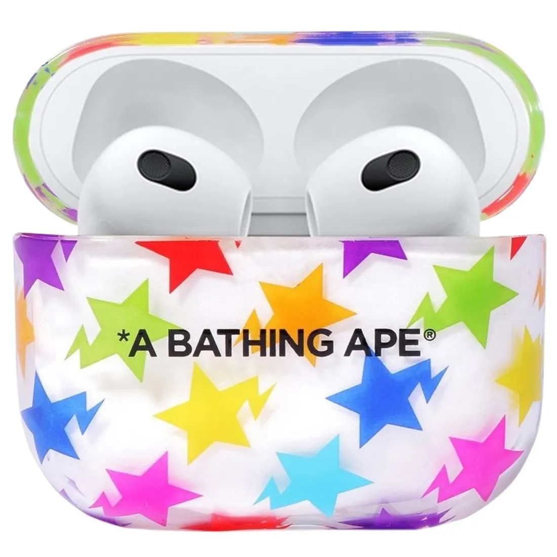 A Bathing Ape STA Pattern Airpods Clear Case (multi)