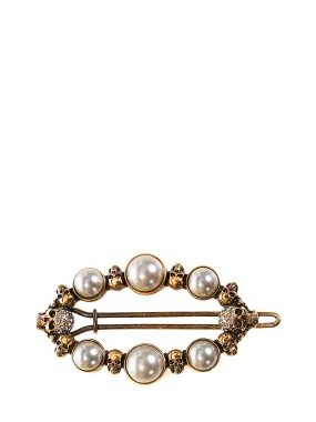 Alexander McQueen Embellished Skull Hairclip