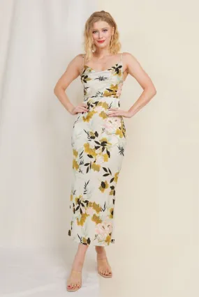 Anaya Floral Satin Maxi Dress