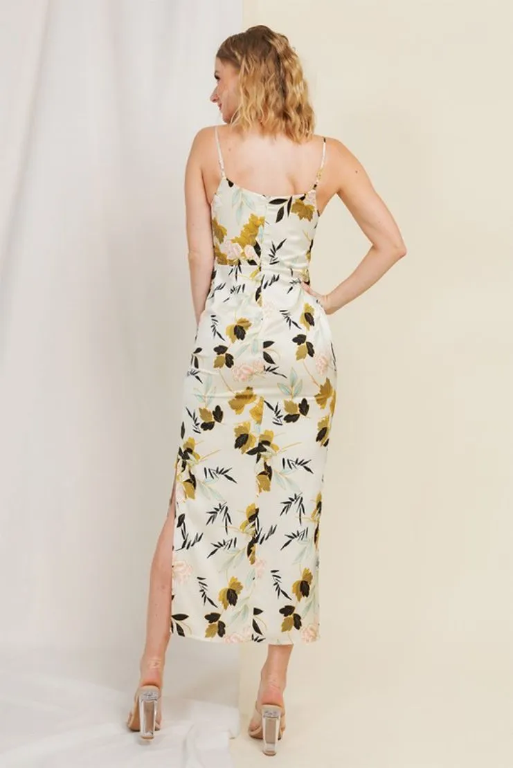 Anaya Floral Satin Maxi Dress