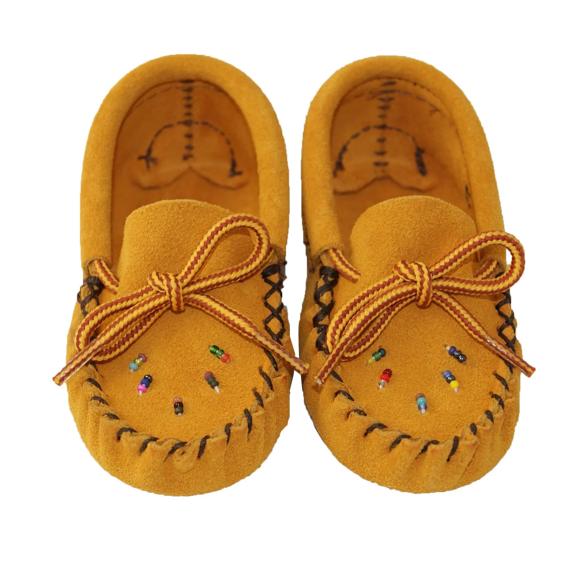 Baby Beaded Soft Sole Suede Moccasins