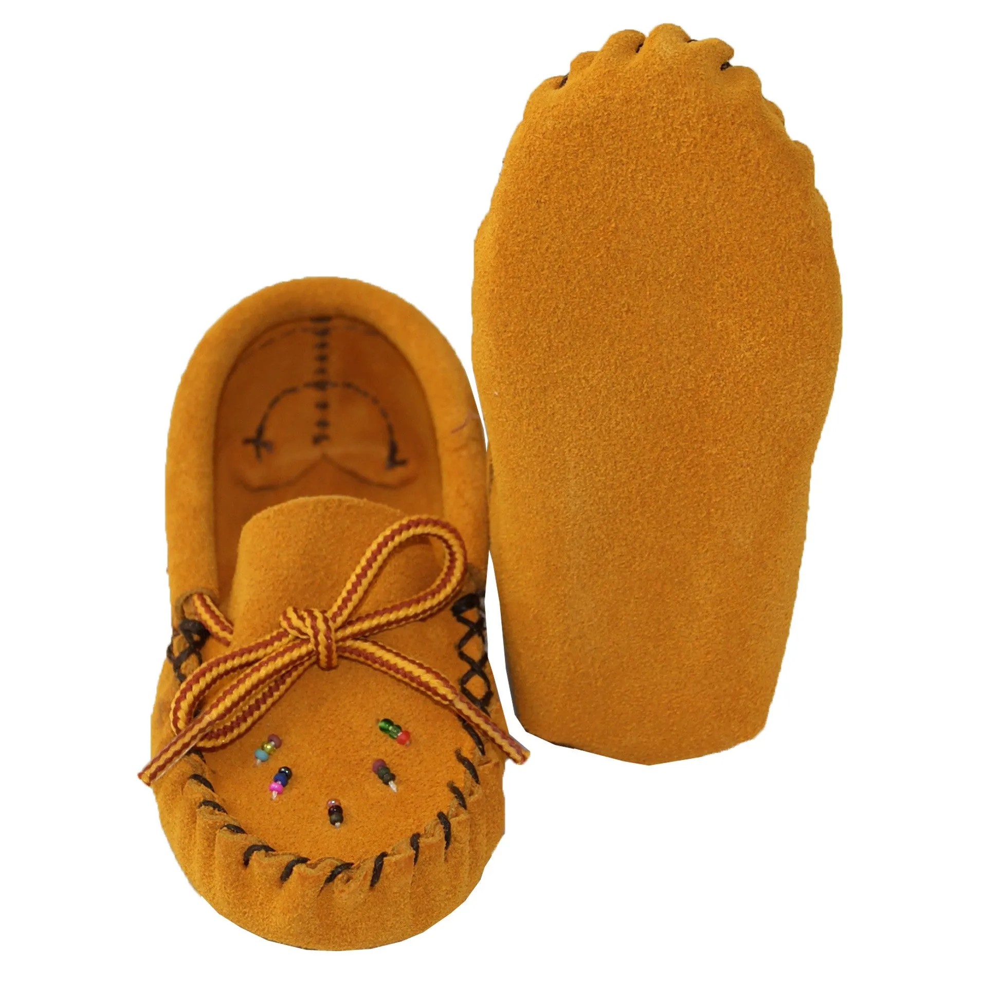 Baby Beaded Soft Sole Suede Moccasins