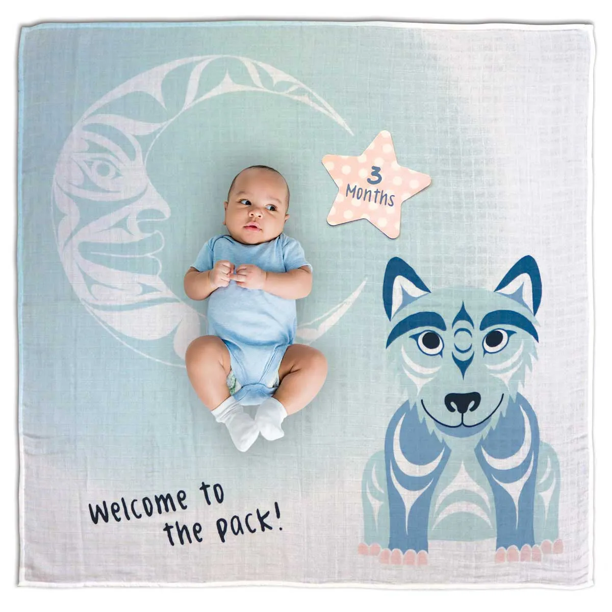 Baby Blanket and Milestone Sets- Wolf by Simone Diamond