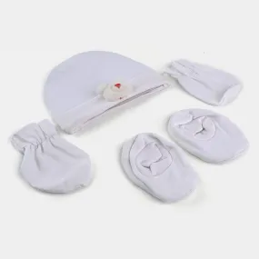 Baby Cap/Hat+Socks+Mittens 3PCs Set