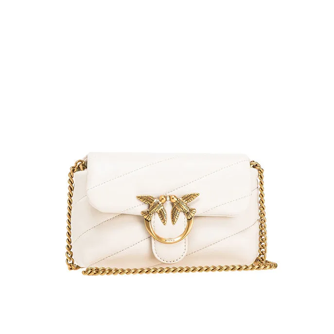 BAG LOVE BABY PUFF Silk Woman White Antique Gold