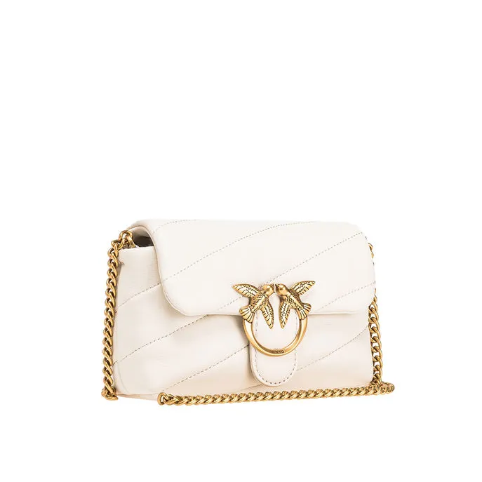 BAG LOVE BABY PUFF Silk Woman White Antique Gold