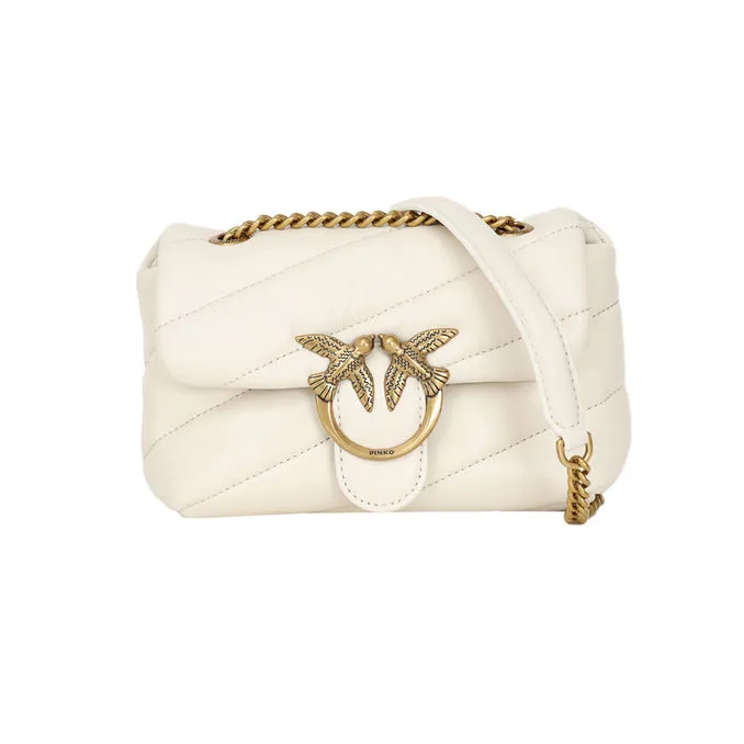 BAG LOVE BABY PUFF Silk Woman White Antique Gold