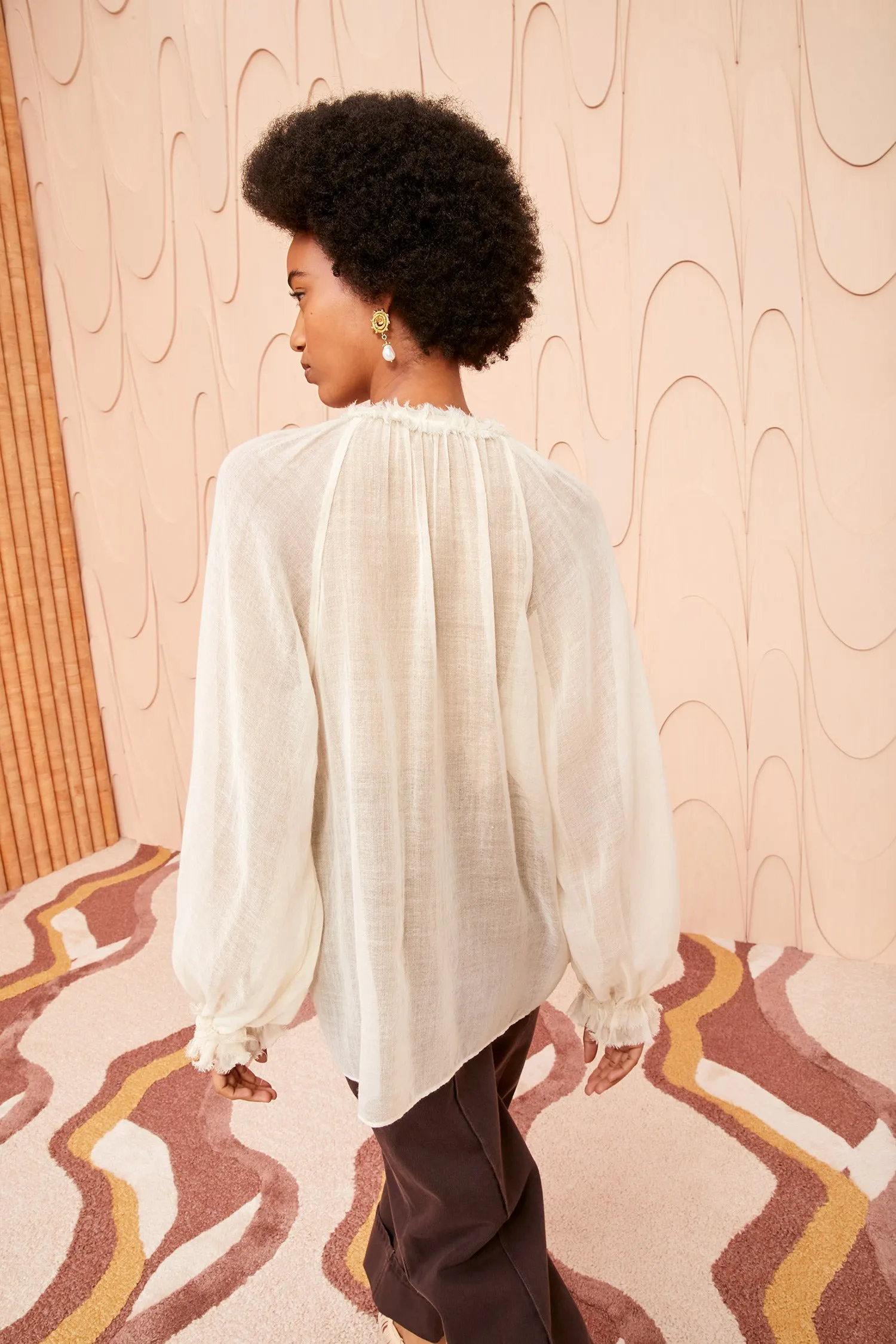 Bardot Blouse - Alabaster