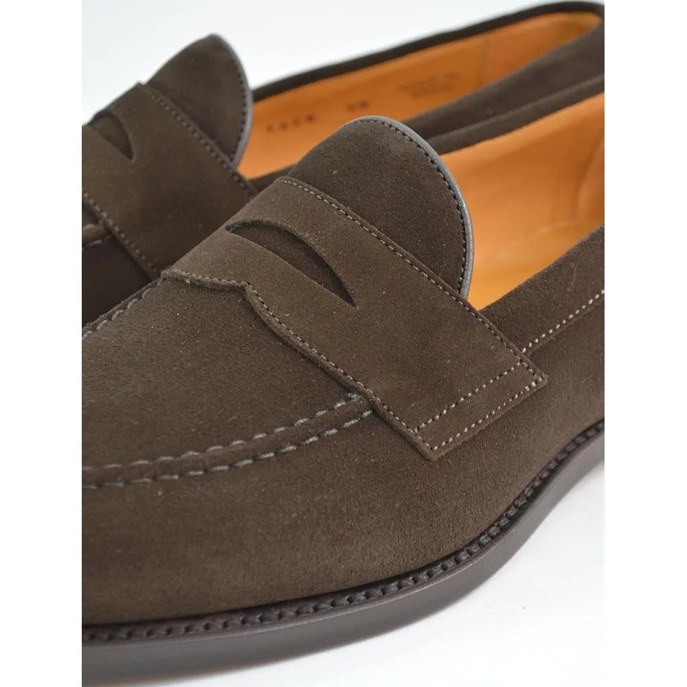 Berwick 1707 Penny Loafer (9628) - Dark Brown Suede Dainite