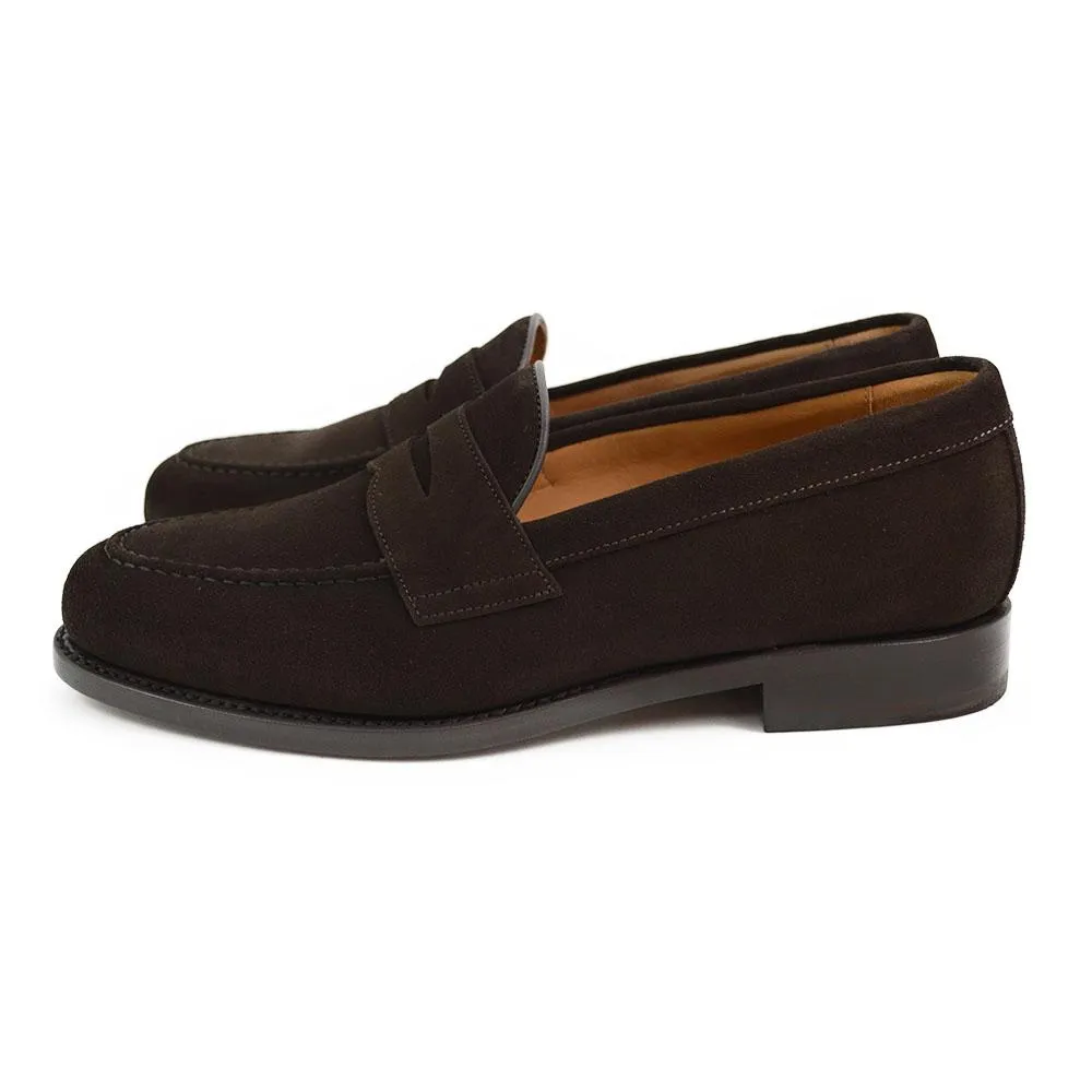 Berwick 1707 Penny Loafer (9628) - Dark Brown Suede Dainite