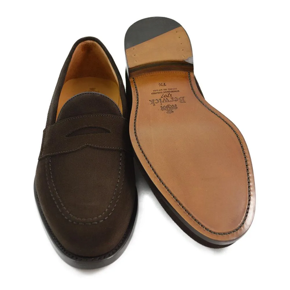 Berwick 1707 Penny Loafer (9628) - Dark Brown Suede