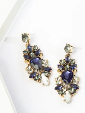 Blue Stone Embellished Earrings