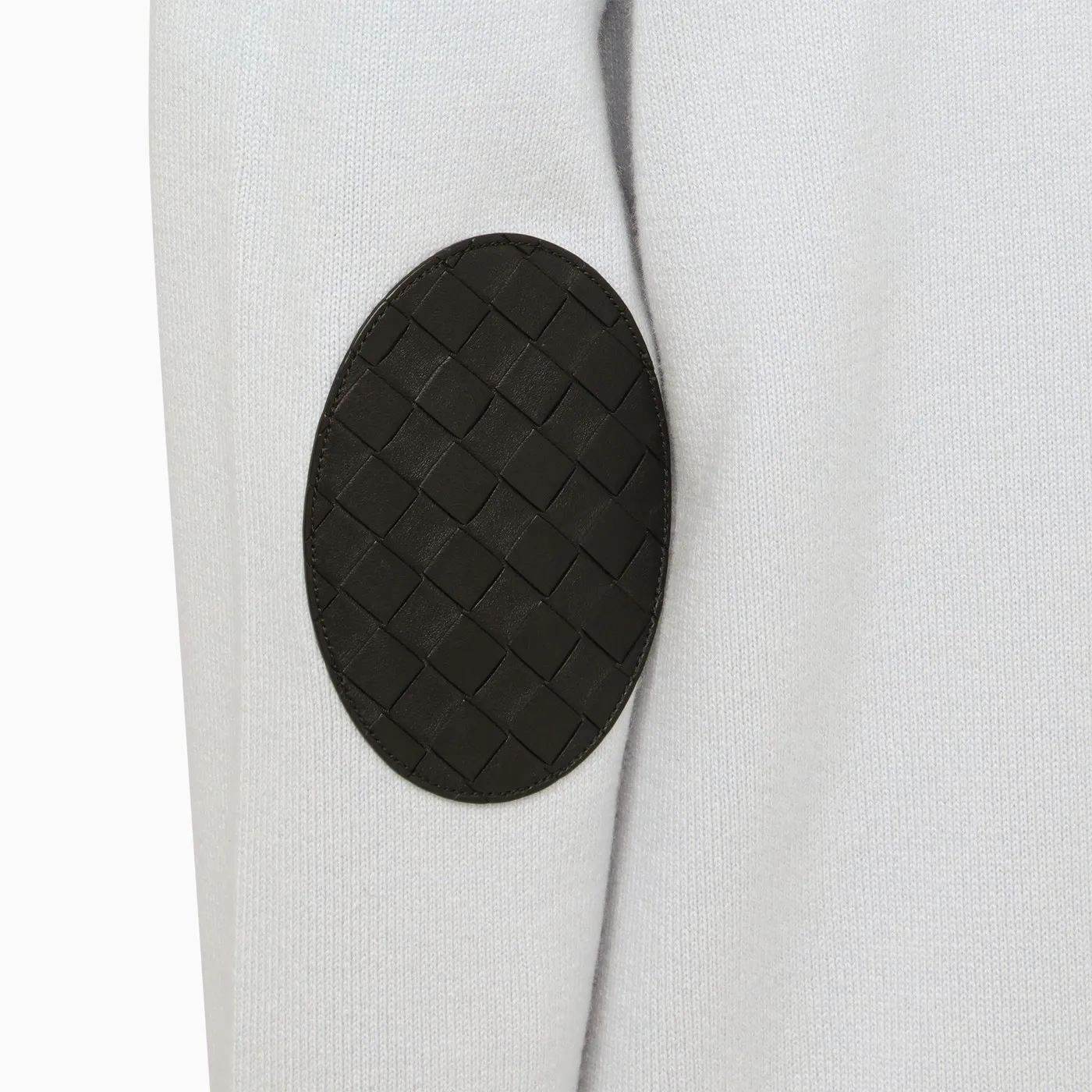 BOTTEGA VENETA  |Cashmere cardigan with intrecciato leather patches