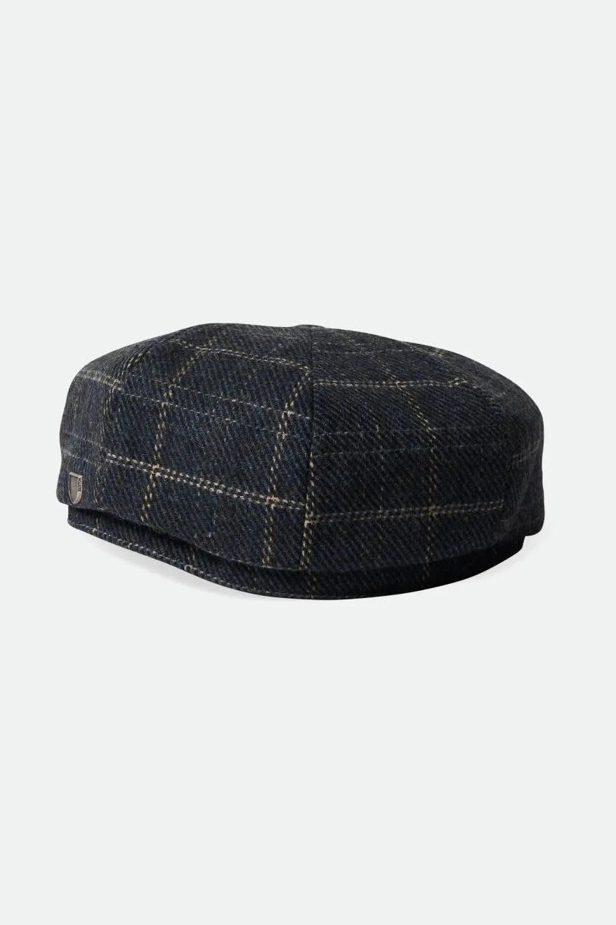 Brood Baggy Newsboy Cap - Navy/Black/Off White