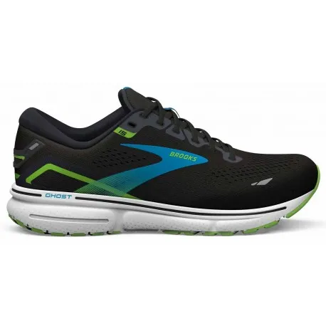 BROOKS GHOST 15 BLACK/HAWAIN OCEAN/GREEN FOR MEN'S