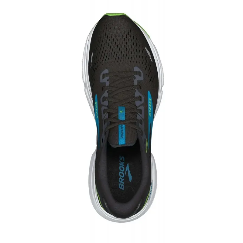 BROOKS GHOST 15 BLACK/HAWAIN OCEAN/GREEN FOR MEN'S