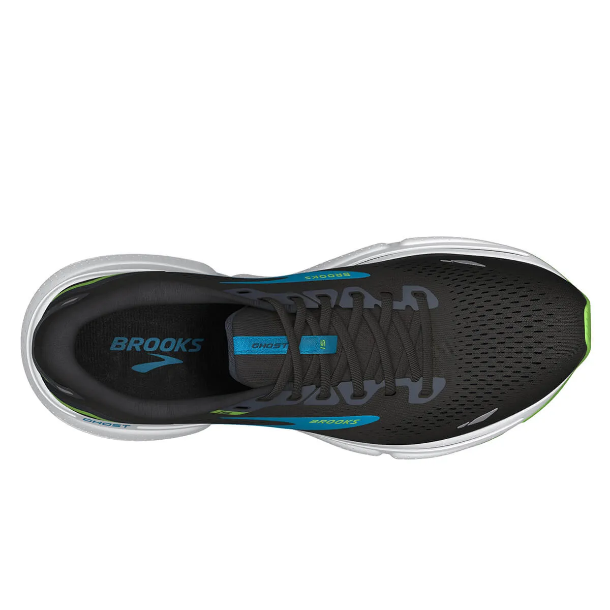 Brooks Ghost 15 Mens | Black/hawaiian Ocean/green