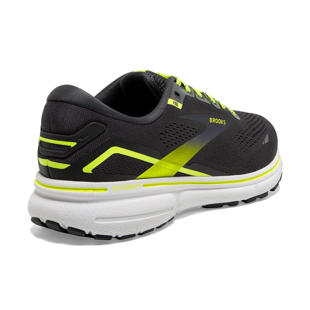 Brooks Ghost 15 Mens | Ebony/white/nightlife