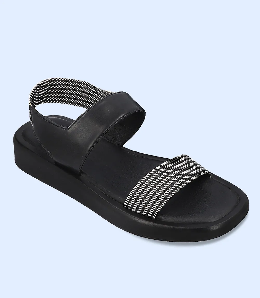 BW7349-BLACK-Women Comfort Sandal