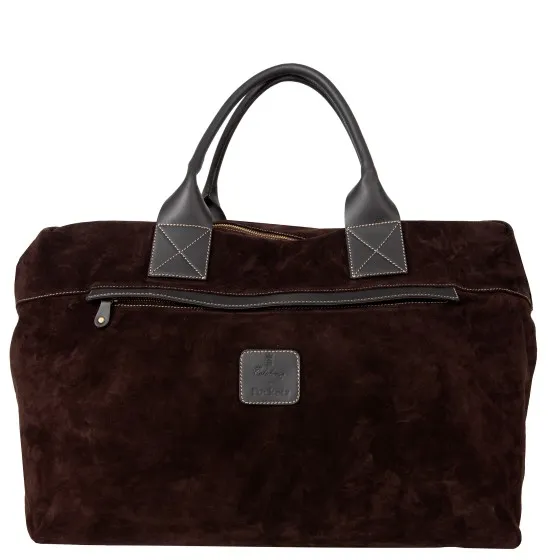 CALABRESE Lipari Suede Medium Bag Chocolate Brown