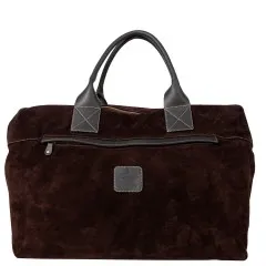 CALABRESE Lipari Suede Medium Bag Chocolate Brown