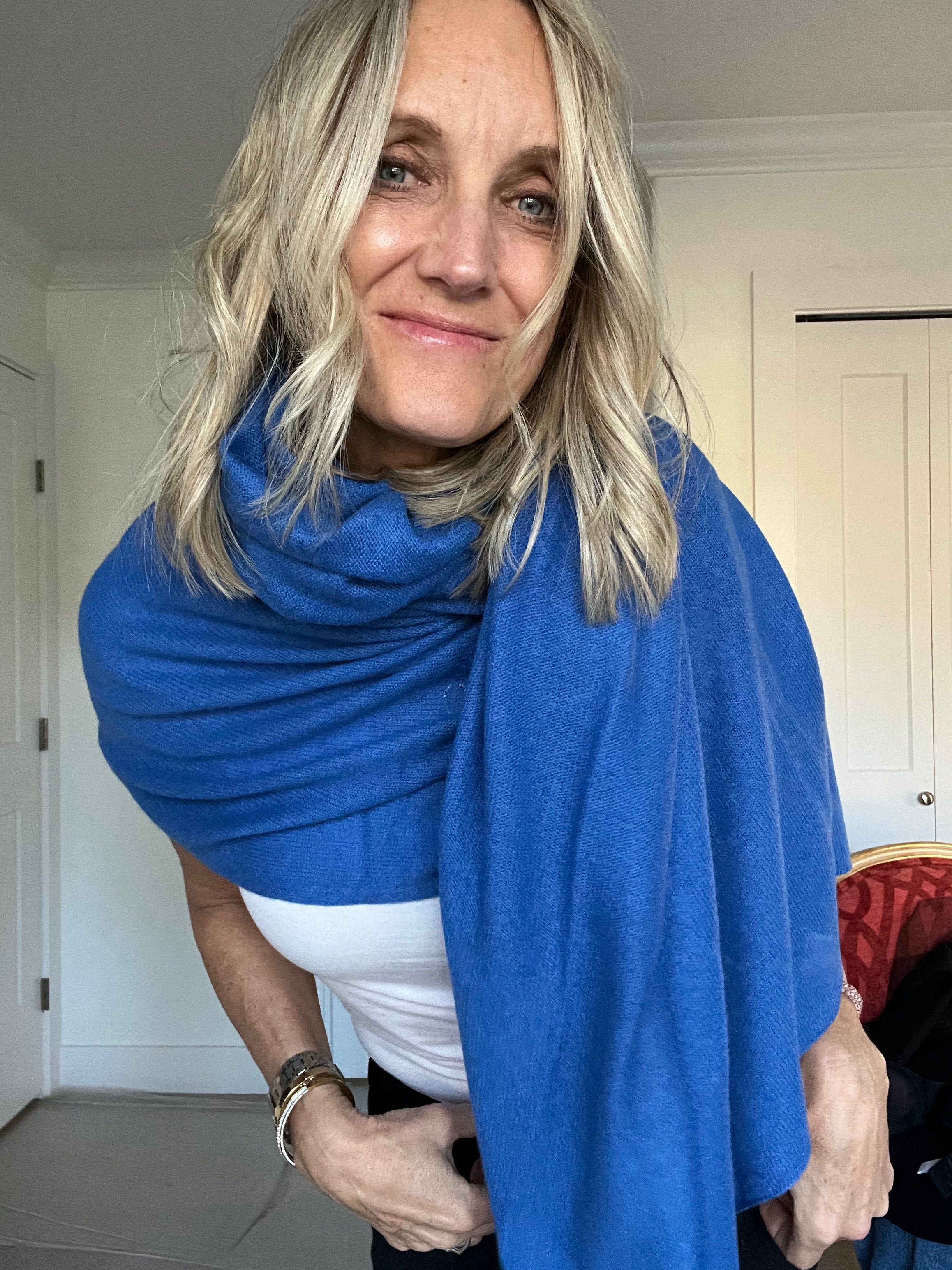 Cashmere Euro Wrap | Royal Blue