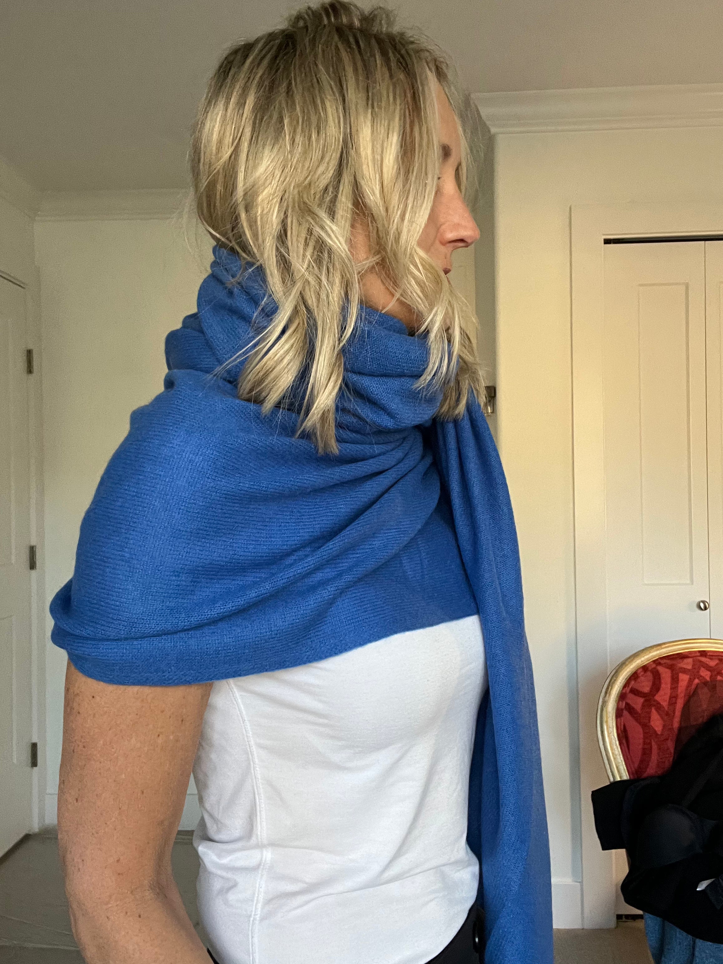 Cashmere Euro Wrap | Royal Blue