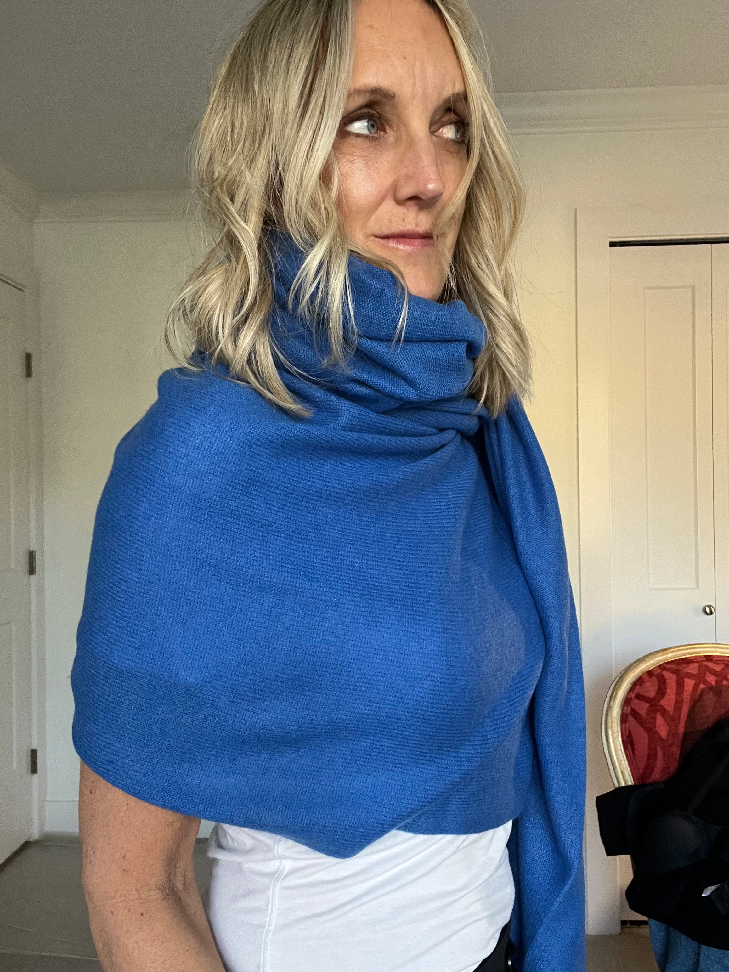 Cashmere Euro Wrap | Royal Blue