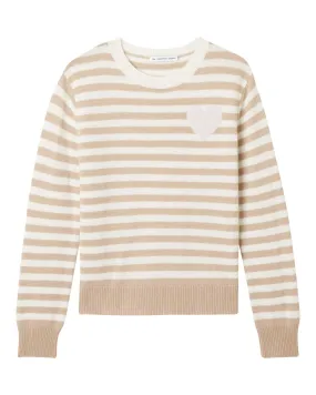 Cashmere Project Cashmere Striped Heart Crew