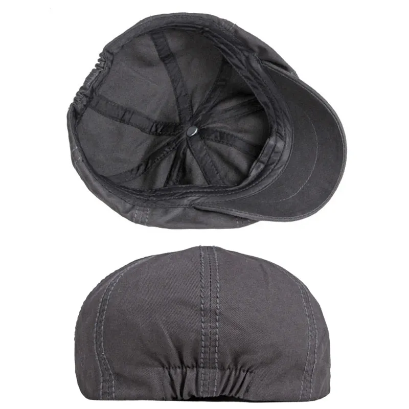 Casual Flat Cotton Solid Vintage Gorras Cap for Men and Women