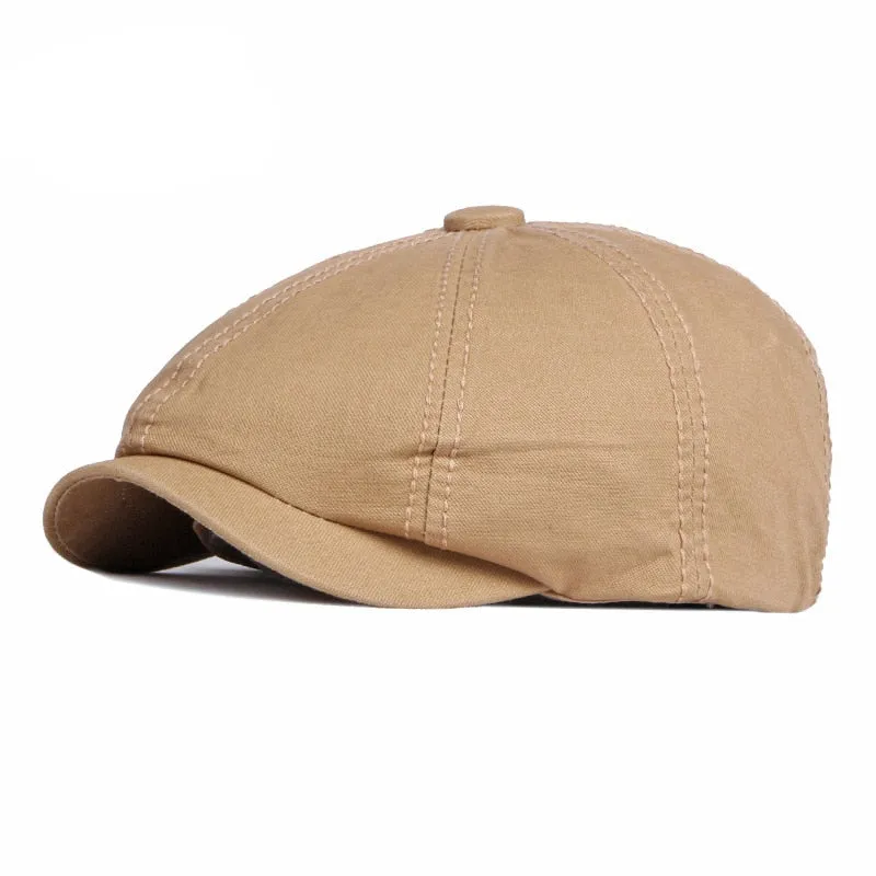 Casual Flat Cotton Solid Vintage Gorras Cap for Men and Women