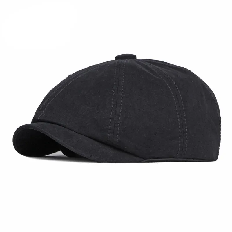 Casual Flat Cotton Solid Vintage Gorras Cap for Men and Women