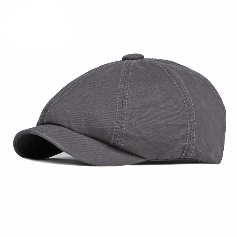 Casual Flat Cotton Solid Vintage Gorras Cap for Men and Women