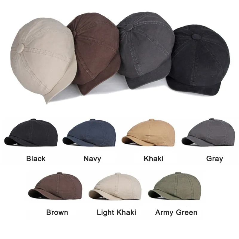 Casual Flat Cotton Solid Vintage Gorras Cap for Men and Women