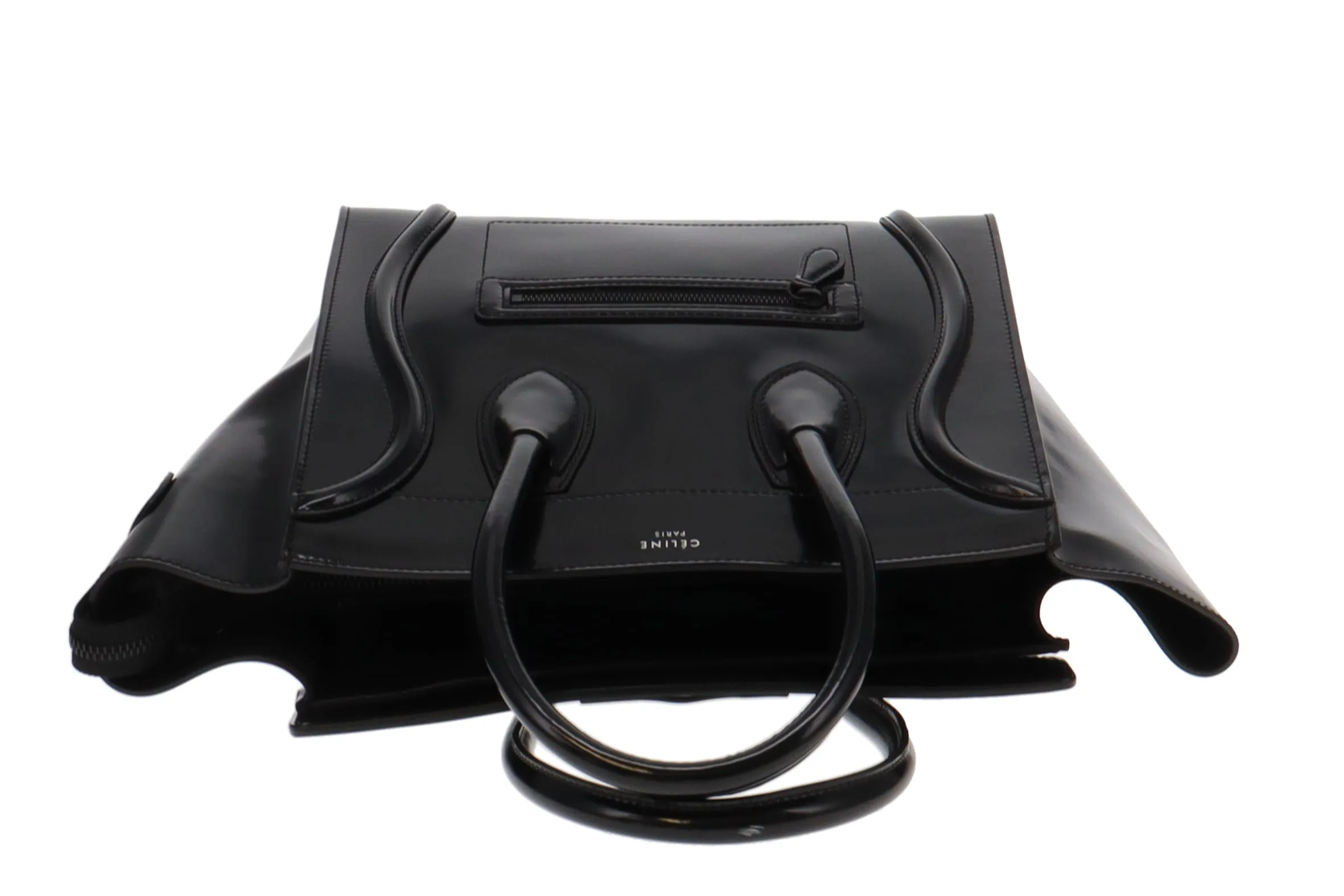 Celine Mini Luggage Black Patent