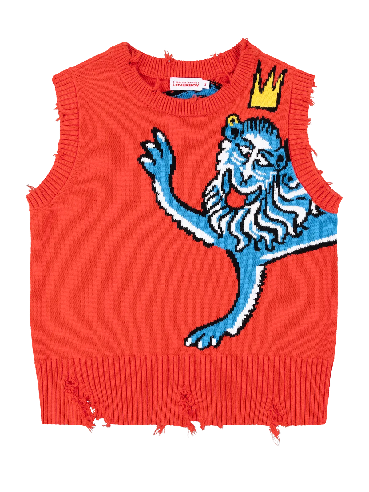 CHARLES JEFFREY - Graphic Slash Vest - PAPRIKA SILLY LION