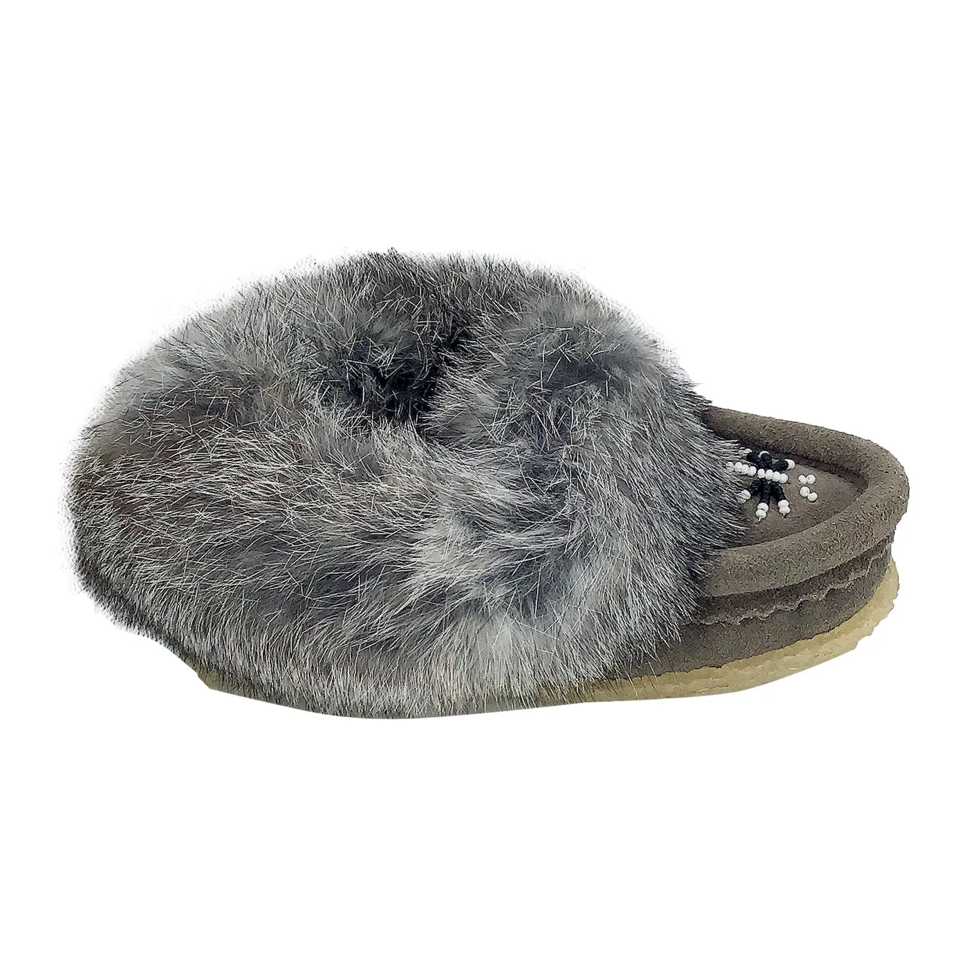 Children's Crepe Sole & Rabbit Fur Moccasins (Final Clearance)