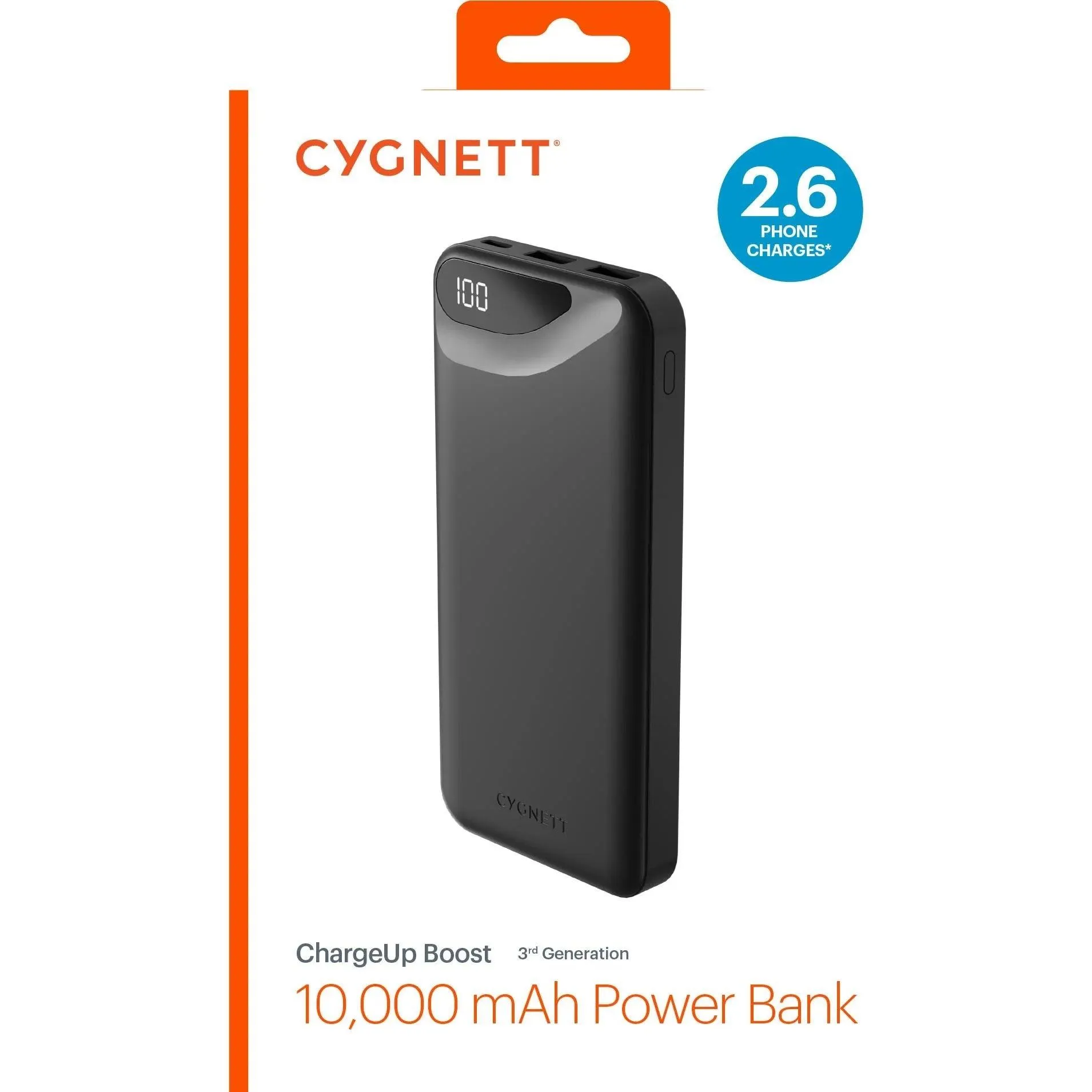 Cygnett ChargeUp Boost Gen3 10K Power Bank Charger 10,000mAh