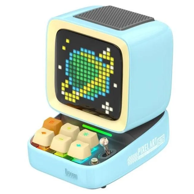 Divoom Ditoo Pro Retro Pixel Art Bluetooth Speaker 15 Watt Blue