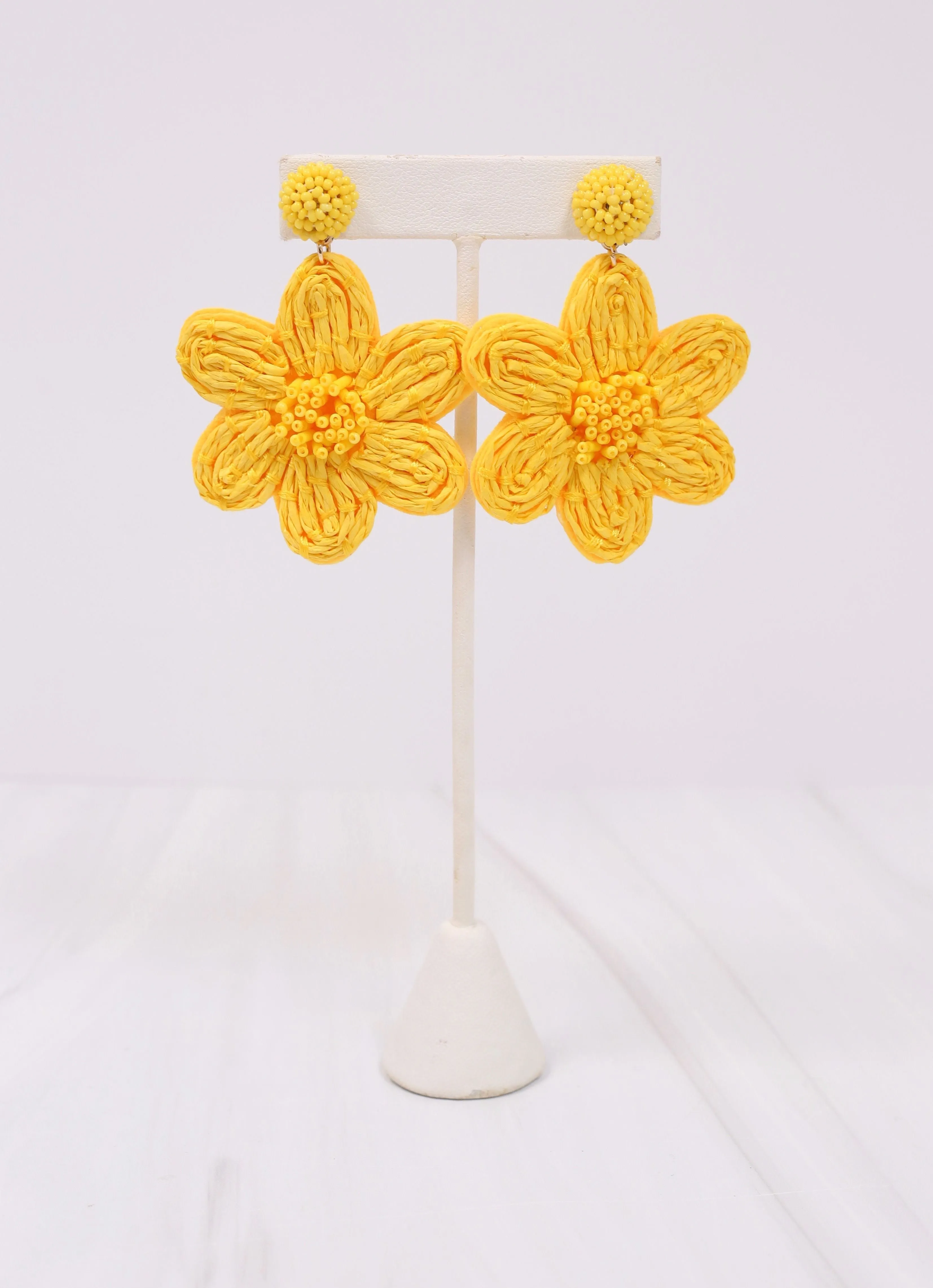 Dorion Flower Embellished Earring YELLOW