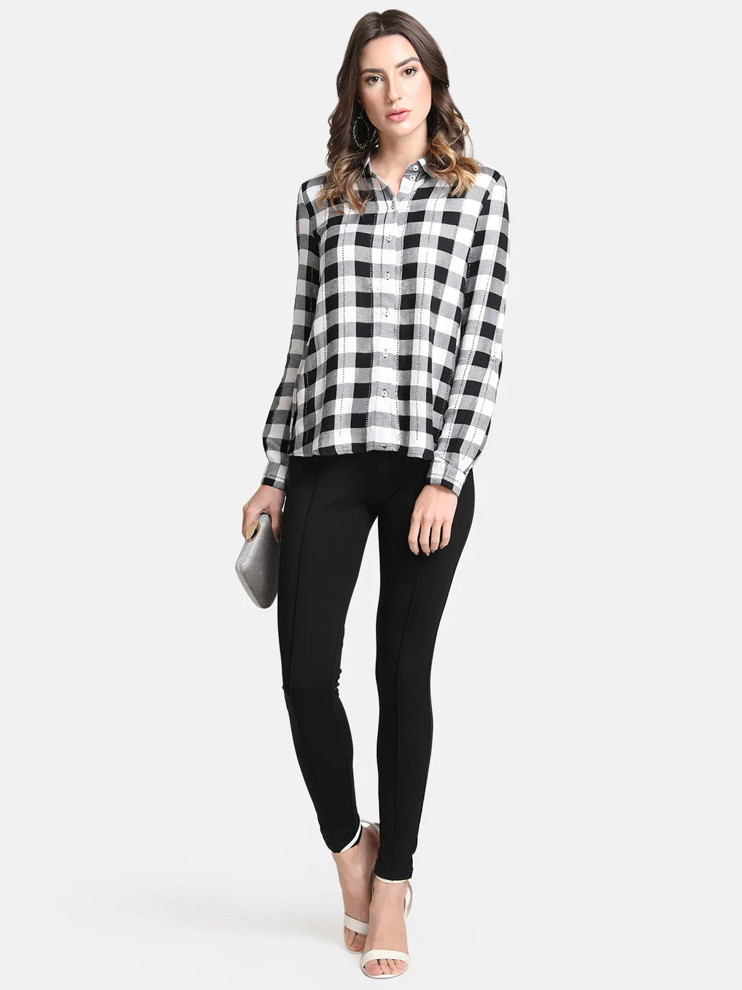 Embellished Check Shirt