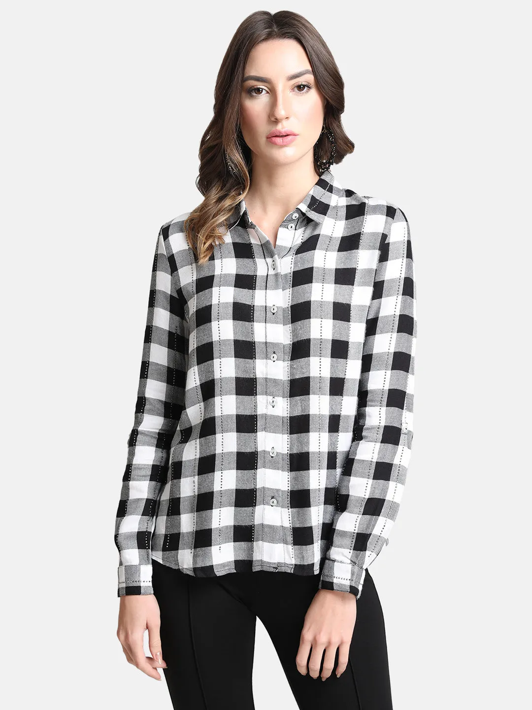 Embellished Check Shirt