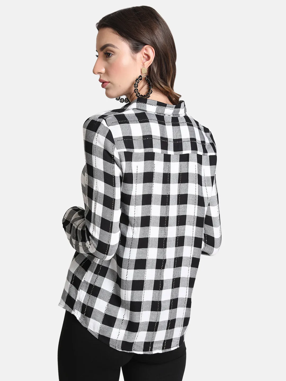 Embellished Check Shirt