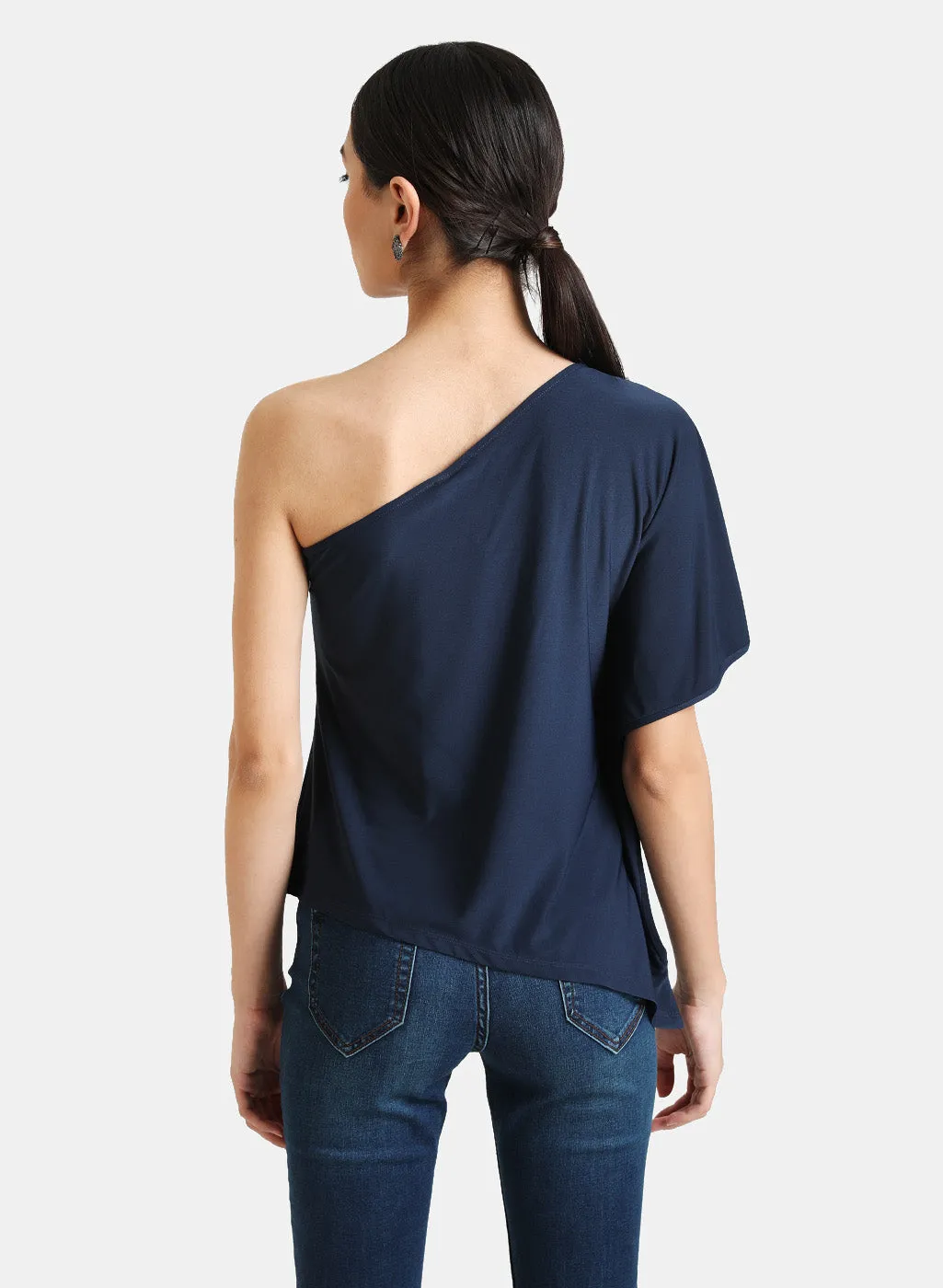 Embellished One Shoulder Top