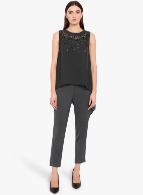 Embellished Overlay Detail Jumpsuit