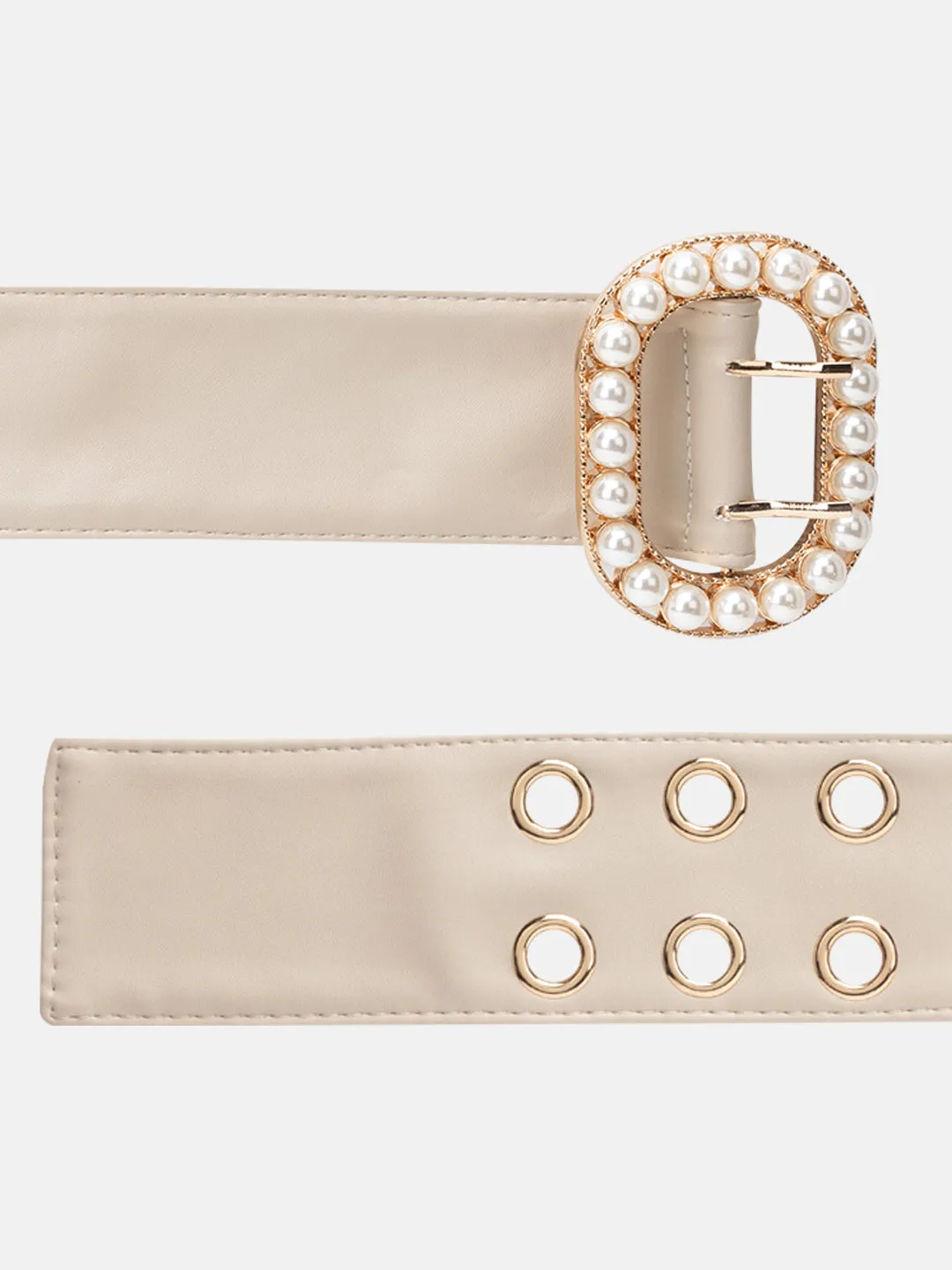 Eyelet Decor Embellished Belt