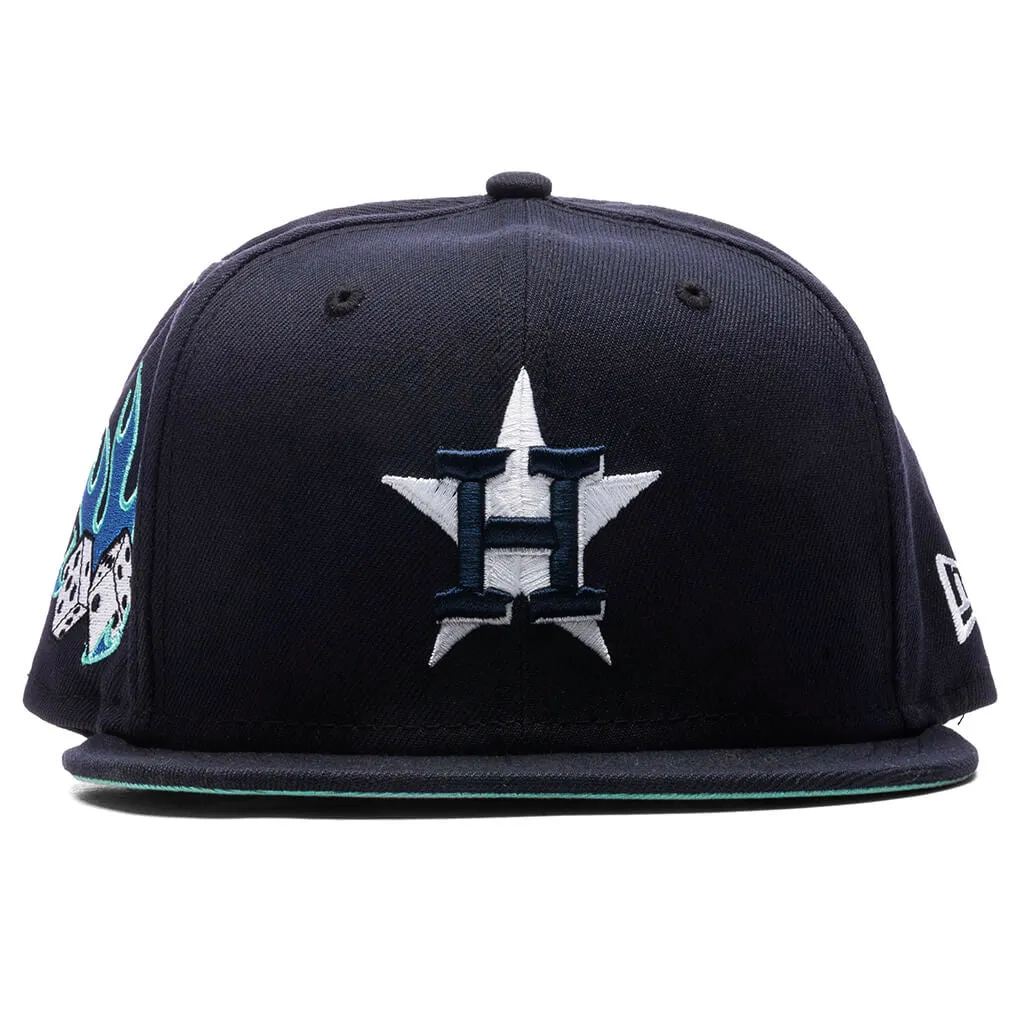 Feature x New Era Flaming Dice 59FIFTY Fitted - Houston Astros